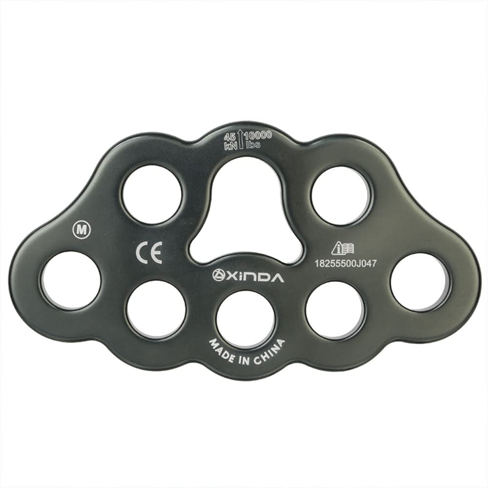 Paw Descender Plate Multi Anchor Point Connector Gear Placa de Aparejo 8 Agujeros para Espeleología Escalada Rescate