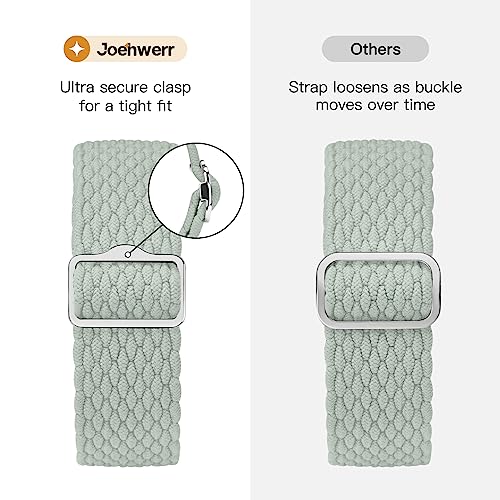 Joehwerr Anti-Slip Braided Band 3-Pack Compatible for Apple Watch Straps 38mm 40mm 41mm 42mm 44mm 45mm 49mm Women, Adjustable Stretchy Elastic Replacement Strap for iWatch Ultra SE 8 7 6 5 4 3 2 1 - Image 3