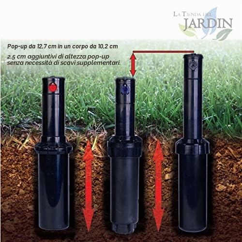 Suinga Set di 5 Irrigatori a turbina T5T RS. Portata da 7,6 a 15,2 metri. Filettatura femmina da 3/4", angolo regolabile