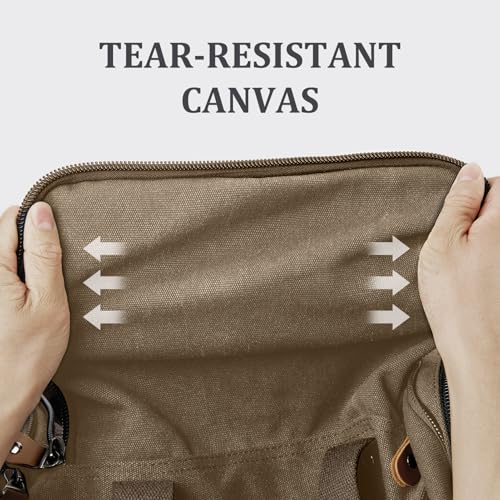 Image of Gonex Canvas Duffle Bag, Expandable 60L Travel Overnight Weekender Bag