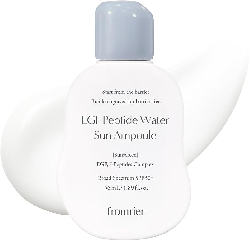 Protetor solar facial em ampola aquosa com peptídeos EGF fromrier SPF50+ 56 mL