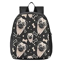 YOUJUNER Boys Girls Backpack Cute Pug Dog Pattern Kids Backpack Sports Travel School Bag Children Rucksack, 4-6 Years Old