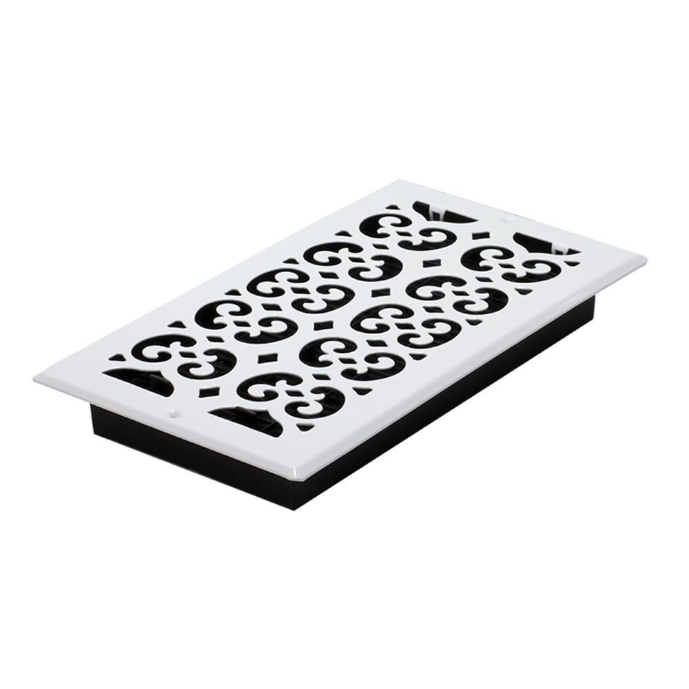 Decor Grates S612W-WH Wall/Ceiling Register, 6-Inch by 12-Inch, White, White Finish, 6x12 Inches