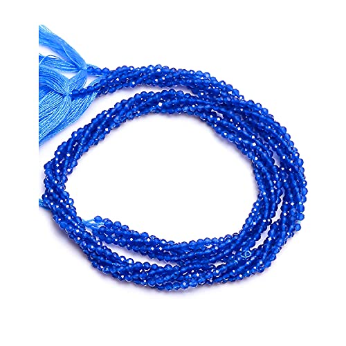 Jade bleu perles en vrac Rondelle facettée 2mm ATIKA GEMS pour création bijoux