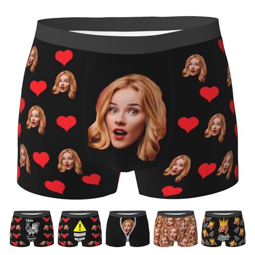 Custom Personalized Face Boxers Briefs For Men Boyfriend Husband Funny Boxers For Him Funny Gifts Customized Gifts