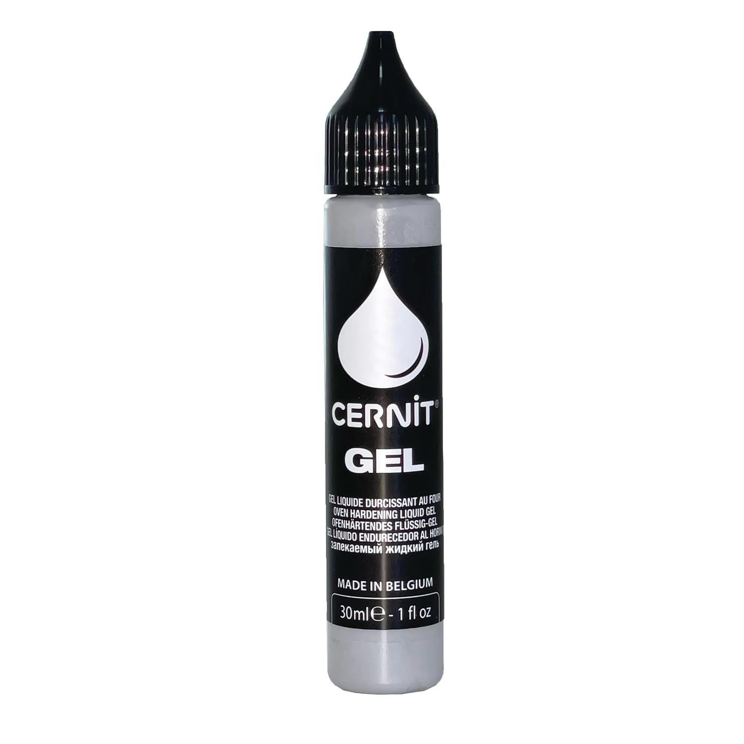 CERNIT CE1500030080C - One Bottle of Liquid Polymer Clay - Cernit Gel 30 ml - Baking and Modelling Clay - Silver Colour - Manufactured in Belgium - DIY