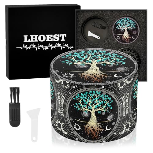 LHOEST Grinder Grand broyeur 63 mm Moulin à épices en forme d'arbre, broyeur à pollen en métal, lot de 4 pour épices