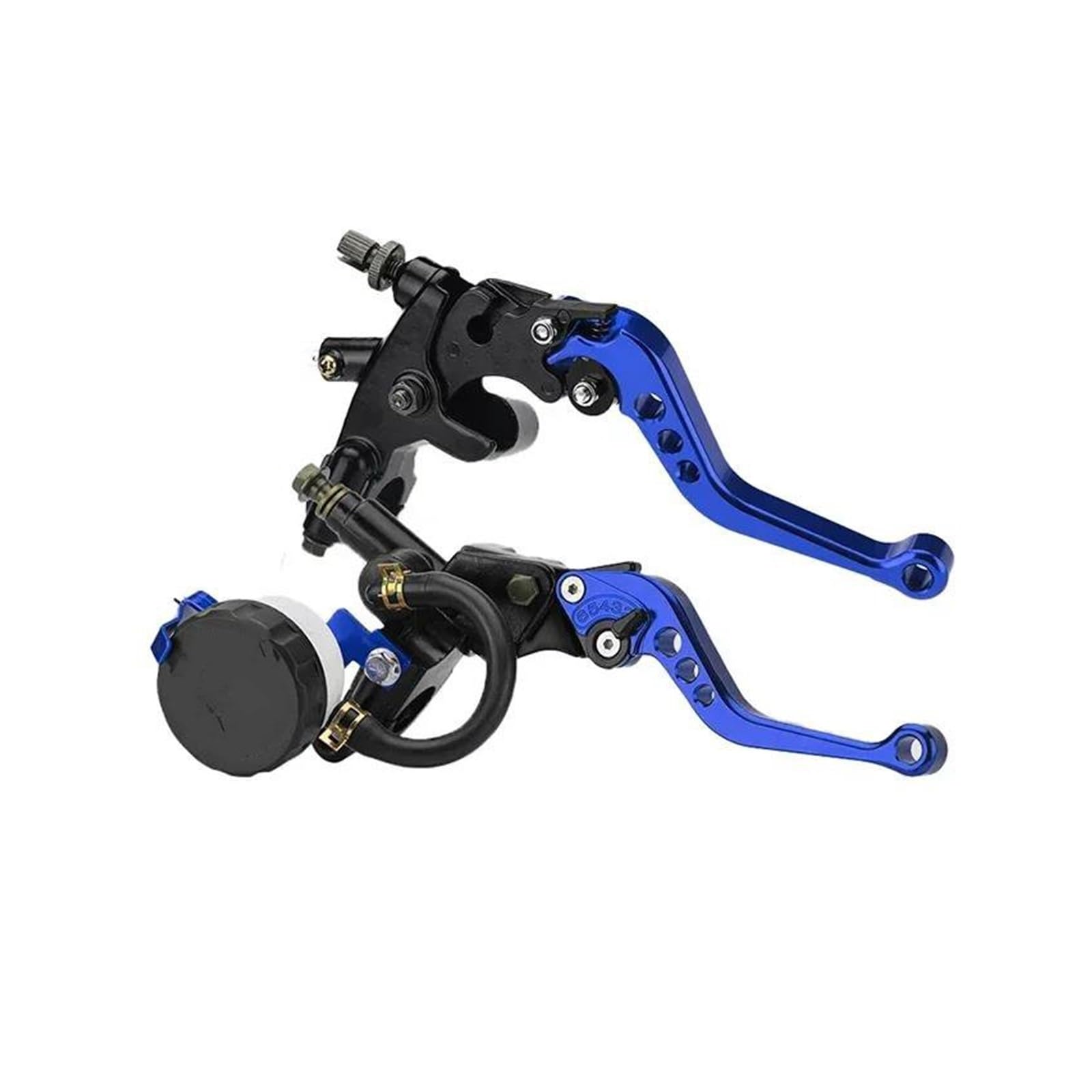HONGSHIZI Handlebar Brake Clutch Lever Universal 7/8" 22mm CNC Aluminum Motorcyle Parts Brake Clutch Pump Lever Hydraulic Master Cylinder Brake Lever(Blue)