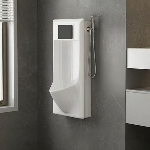 壁掛け式自動男性用小便器 - 防滴セラミック設計 衛生的で効率的な公共トイレ用センサー作動ソリューション こぼれにくくお手入れ簡単