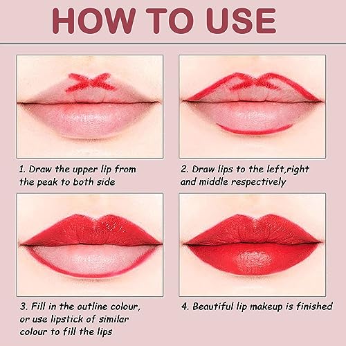 Lip Liner and Lipstick Set, Lip Gloss Lip Liner 2-in-1, Matte Liquid Lipstick Highly Pigmented Waterproof Lipgloss, Up to 12 Hour Wear, Non-Stick Cup Lip Gloss & Lip Line Pencil Set For Women - Image 7