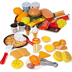 Maletin Cerveza Carro Fruta Czemo Juguetes de Comida Alimentos de Juguete para niños burguer Pizza Juguete Adecuado para niños y niñas Mayores de Tres años.