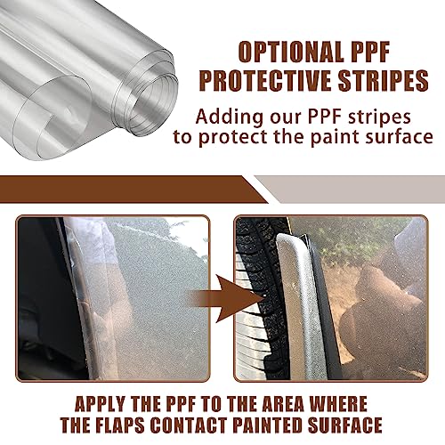 Image of Muslogy Mud Flaps for 2022-2026 Ford Maverick(Not for Lobo Edition) | for 2022 2023 2024 2025 2026 Maverick Mud Flaps No Drilling Needed Exterior Accessories Splash Guard
