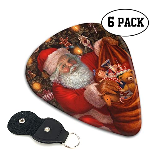 Santa’s Gift Bag Lot de 6 médiators pour guitare acoustique, guitare électrique, basse, ukulélé – fins, moyens et épais. - Les Beatles, Paul McCartney, John Lennon, RIngo Starr, George Harrison Santa's Gift Bag Lot de 6 médiators pour guitare acoustique, guitare électrique, basse, ukulélé – fins, moyens et épais. – Image 3