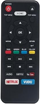 New NC453UL NC453 Remote Control Compatible with Sanyo Blu-ray Disc DVD Player