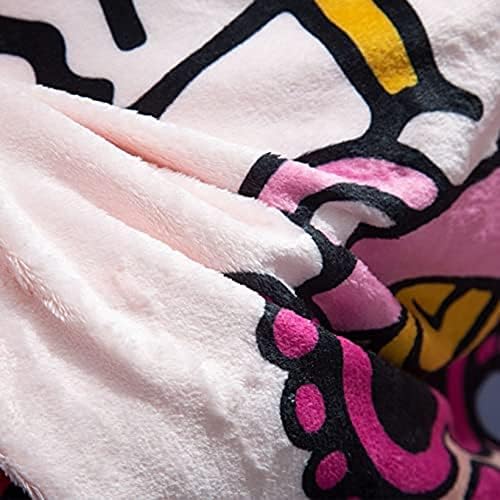 Yzzlh Soft Warm Kids Adults Fleece Throw Blanket, Nightmare Before Christmas Printed Skull Blanket for Couple, Skull Bedding for Bed Couch,100% Microfiber (A,130X150cm)