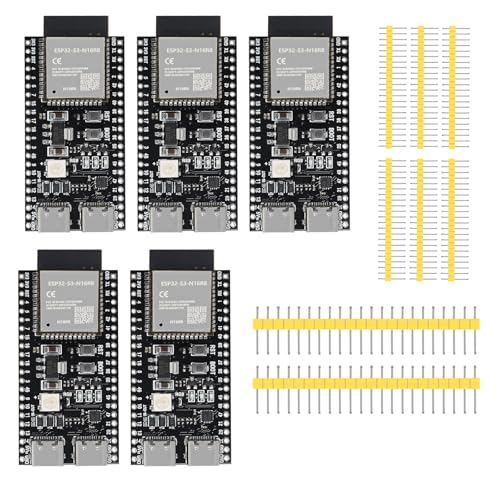 Image of 5Pcs ESP32 ESP32 S3 Development Board Type-C WiFi+Bluetooth Internet of Things Dual Type-C Core Board ESP32-S3-DevKit N16R8 Development Board ESP32-S3 Module