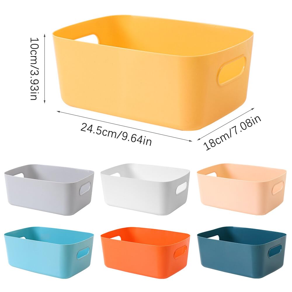 FYting Set of 7 Plastic Storage Boxes, 25CM Office & Home Kitchen Tidy Organiser, Studio Storage Baskets - Image 2
