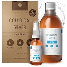 Colloidal Silver Optimal Concentration Formula, Smaller Particles, Better Results Laboratory Certified Liquid Silver Made in EU Free Spray Bottle to Fill & Ebook 17 fl oz
