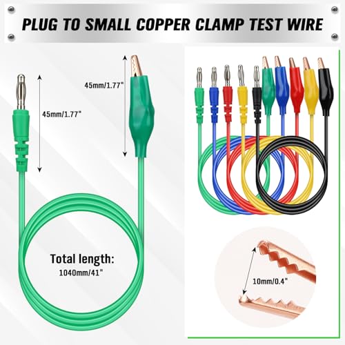 Image of SWANLAKE 43-Piece Back Probe Kit, 30A Multi-Angle Test Probe, 4mm Banana Plug to Copper Alligator Clips, U-Shaped Connectors, Automotive Electrical Circuit Diagnosis Car Repairing Tools