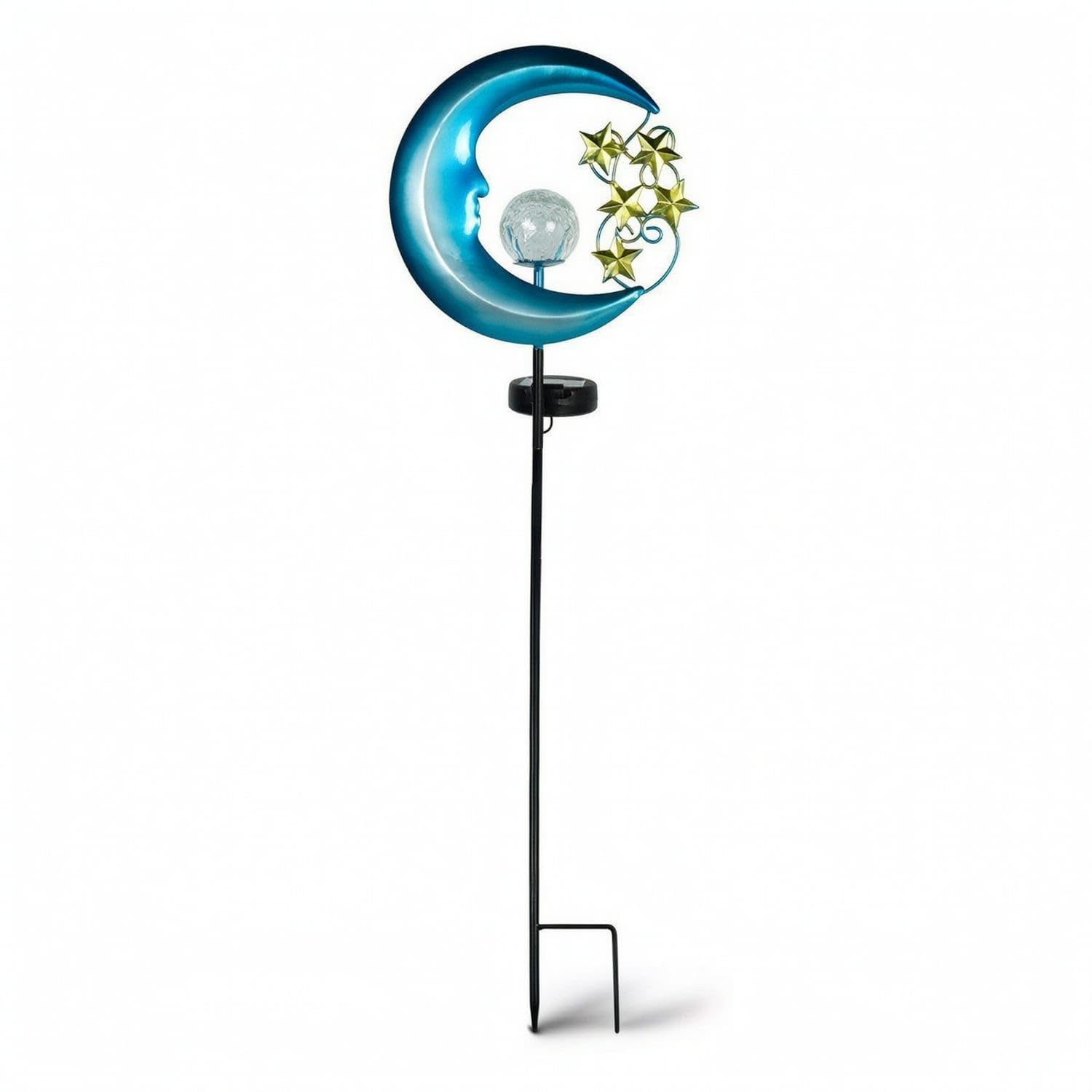Outdoor Celestial Garden Stake Light Stake Light Decorative Garden Light with Crescent Moon Metal Yard Ornament LED for Homeowners, Gardeners, Courtyard, Lawn, Pathway, Moon-picture-11
