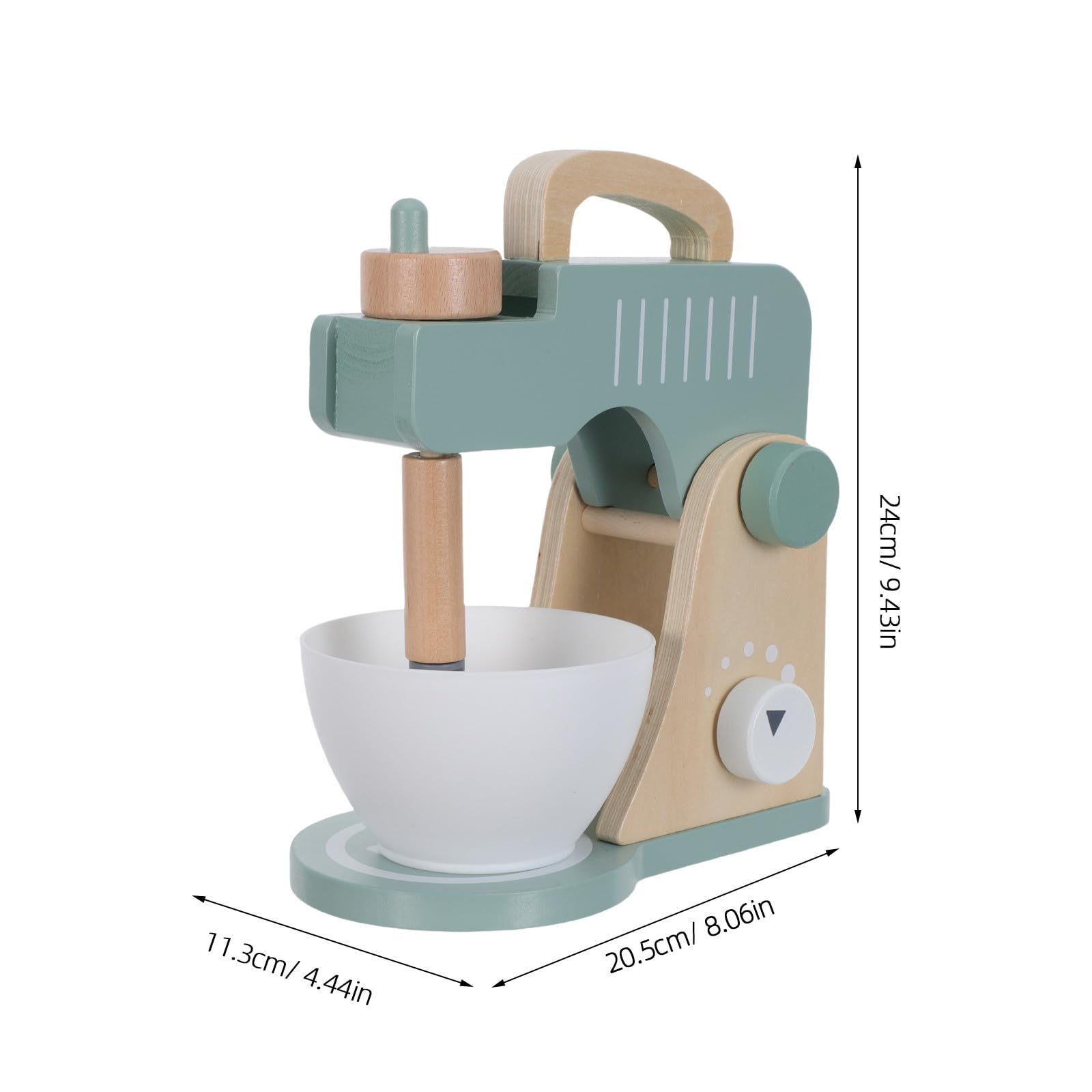 POPETPOP Set Giocattolo Cucina in Legno per Frullatore Manuale a Manovella, Uova Finte e Ciotola, Sicuro e Creativo per Gioco di Ruolo a Casa in Gruppo