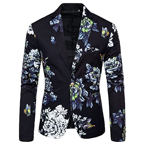Blazer Homme Slim Fit Veste Costume Affaires Manche Longue Revers