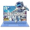 Laptop para juegos 2025 de 16 pulgadas N5095 (hasta 2.9 GHz) 12 GB+512 GB SSD Soporte 1TB Expandir Win 11 Laptops 1920 * 1200 Pantalla FHD 5G WiFi BT 4.2 Ventilador de refrigeración de cámara web