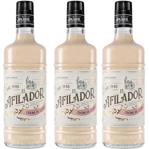 El Afilador Crema de Licor – Auténtico Licor Gallego con Base de Crema de Leche – Pack 3 Botellas 700 ml​