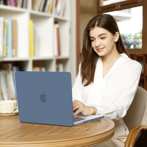 Image of MOSISO Compatible with MacBook Pro 14 inch Case 2025 2024 2023 2022 2021 M5 M4 M3 M2 M1 A3434 A3112 A3185 A3401 A2918 A2992 A2779 A2442, Hard Shell&Keyboard Cover&Screen Film&Pouch,Haze Blue