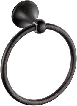 Wall Mounted Classical Design Round Towel Ring for Bathroom Black