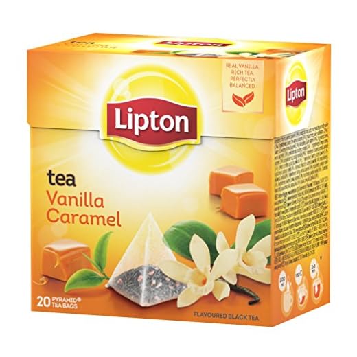 Lipton - Té con aroma de vanilla y caramelo, 20 x 1.7 gr