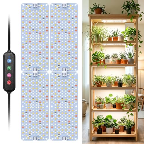 SDOVUERC Full Spectrum 768 LEDs Grow Lights, Plant Grow Lights for Indoor Plants with Daisy Chain...