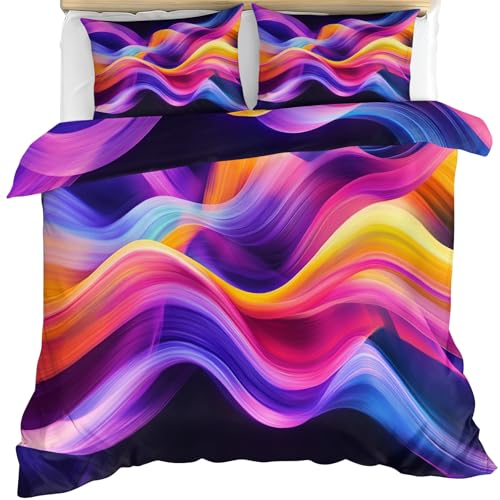 Parure de lit simple housse de couette 135x200 microfibre - 3