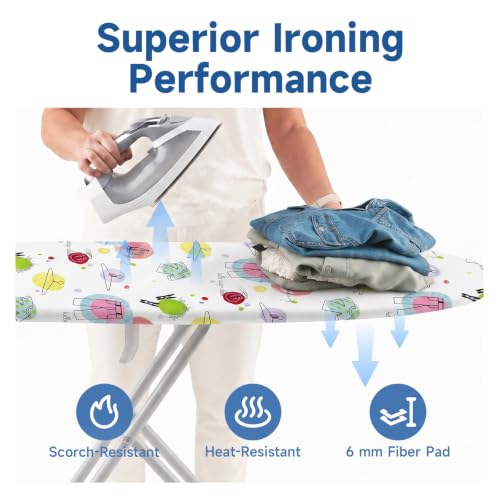 Image of Whitmor Deluxe Ironing Board Cover with 6mm Fiber Pad Fits 15 x 54 In