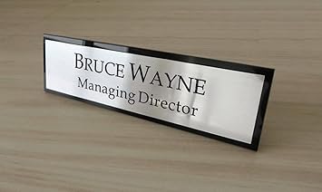 CRAFTEEZY Customised Name Plate For Office Desk Entrance (12 x 4 Inch)