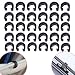 Luckycivia 30 PCS Black Bicycle C-Clips Clamps, Road Bicycle Mountain Bike C Clips Housing Hose Guide Clamps, for Brake Derailleur Shift Cables