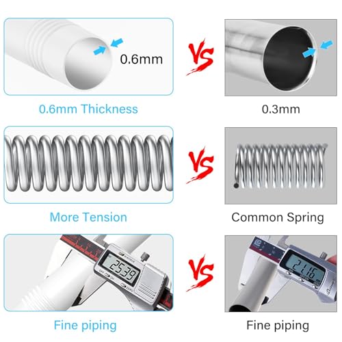 Image of MEXAU 2Pack Spring Tension Curtain Rod 29-64 inch White Small Tension Rod