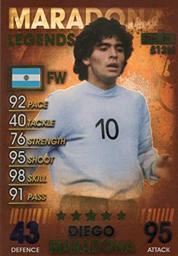 Preisvergleich Produktbild Match Attax 101 Diego Maradona Gold Legends Trading Card Argentina