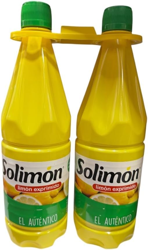 Zumo de Limón Exprimido – SoLimón -PACK 2 BOTELLAS Ideal para cocina, bebidas, postres y cócteles (2L, LIMON)