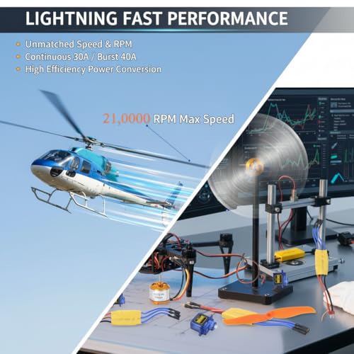 Image of POCREATION Brushless Motor, 2200Kv Versatility Rc Plane Parts Brushless Motor 30A Esc Sg90 9G Micro Servo 6035 Propeller, with T Plug and 3.5Mm Banana