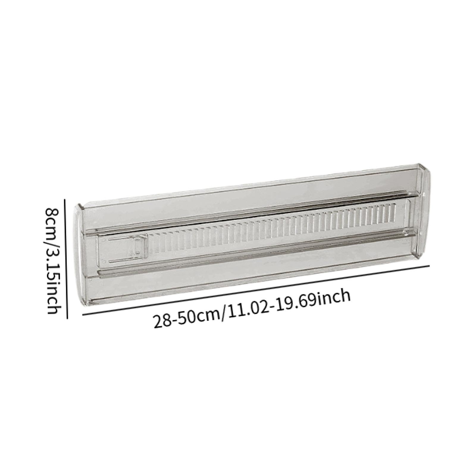 8 Pezzi Divisori per Cassetti Regolabili Organizzazione Cassetti Separatore Design Espandibile Portatile Rimovibile Cuscinetti Antiscivolo Materiale a, Nero Chiaro
