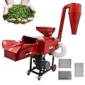 Banfluxion 220V Farm Household Straw and Feed Crusher 6-Blade Integrated Machine for Cutting Grass, Kneading Silk, and Crushing Hay Cutter Pulverizer Crop Straw Breaker 500KG/h