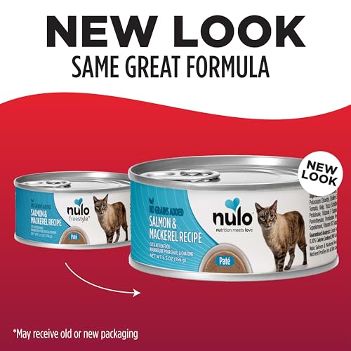 Image of Nulo Canned Wet Cat Food, Pate, Salmon & Mackerel Recipe, 5.5 oz x 24