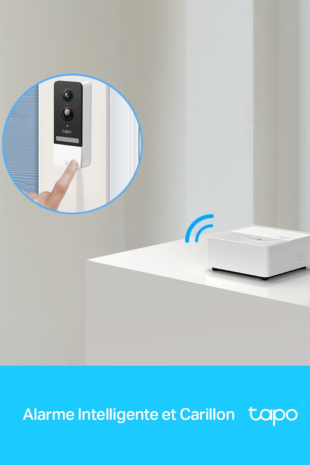 Tapo Hub Connecté WiFi avec Carillon, Domotique Intelligente Alarme H200