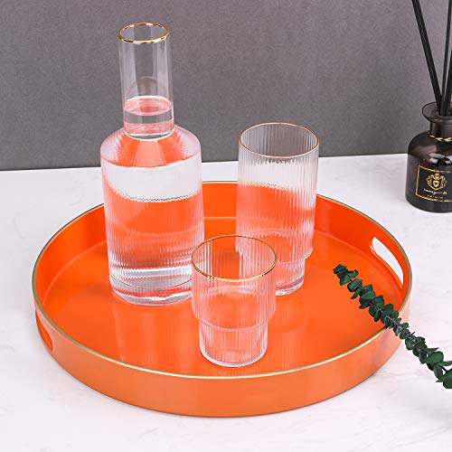 Zosenley Decorative Tray, Round Plastic Tray thumb #2