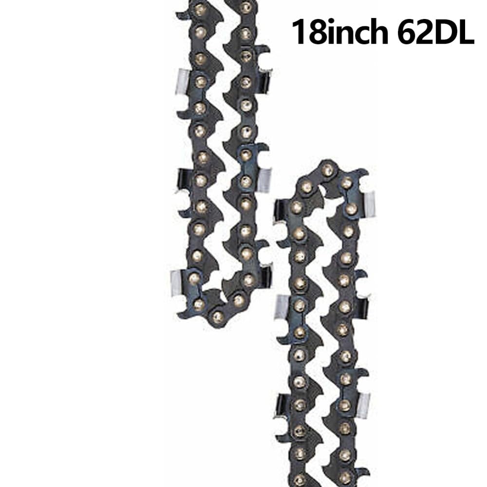 Calibre de cadena de cincel completo, paso de 0,050 pulgadas, perfil bajo de 3/8 pulgadas, 18 pulgadas, 0,050, 0,325, 72DL, equipo de piezas de sierra de cadena, h