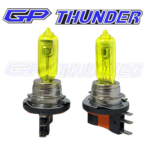 Gp Thunder H15 3500K Golden Yellow 15 / 55W Xenon Halogen Quartz Glass Bulbs Compatible For High Beam - Day Time Running Golf Tiguan #TOP5