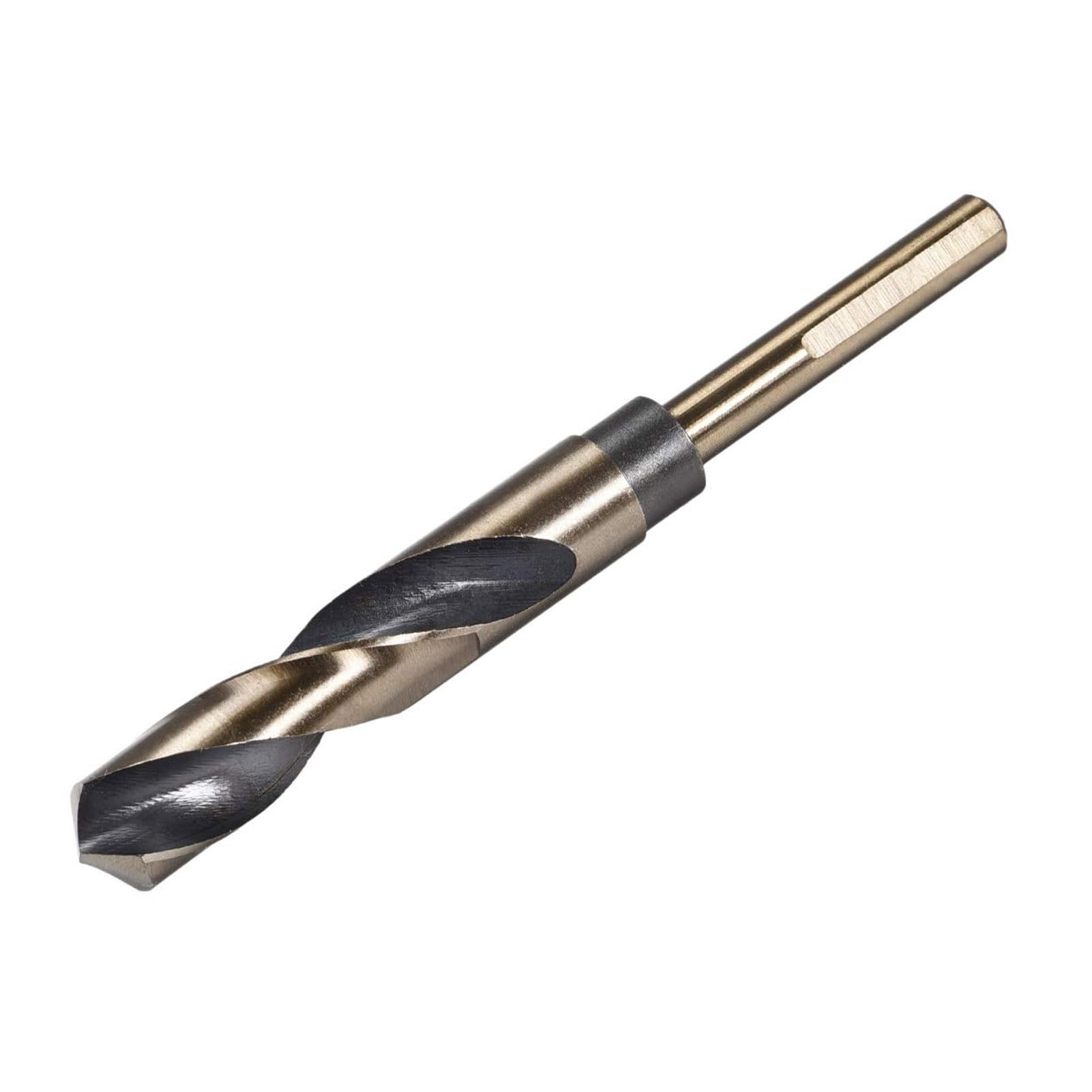 TOP-VIGOR 17mm Twist Drill Bit Made of High Speed Steel, 11/16 inch Reduced Shank Drill Bit with 10mm Shank, Ideal for Drilling Steel Copper Aluminum