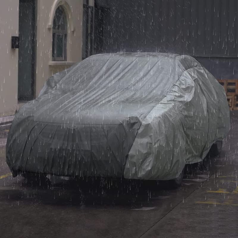 Image of Auto Oprema Trend Water and Heat Resistant Car Body Cover with Mirror (Grey Taffeta Plain) Compatible with 1 Series Car Bumper to Bumper Accurately.