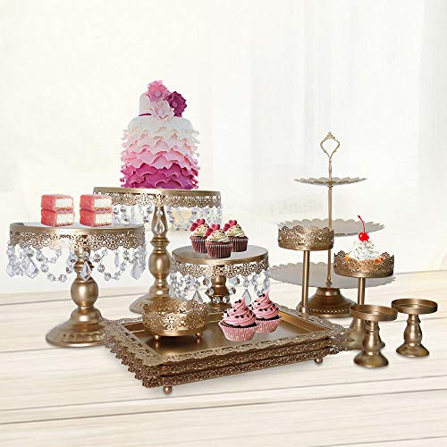 TFCFL - Juego de 12 soportes para tartas de cristal, soporte para cupcakes, para boda, fiesta, postre